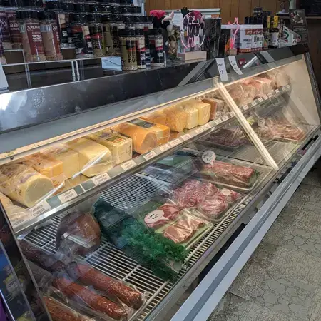Cheese and Meat in Commercial Fridge